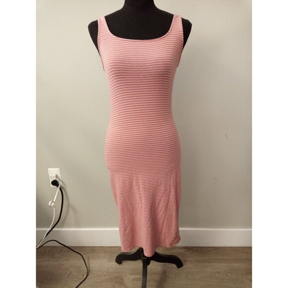 Heart and Hips Women's Pink and White Mini Tank Top Dress Size Large - Picture 1 of 7
